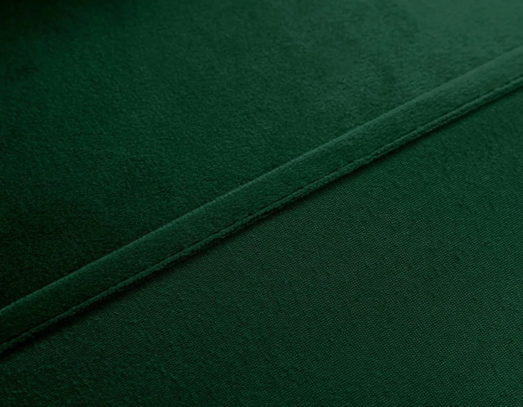 Ciemnozielona zasłona zaciemniająca VELVET 140x270 cm Zawieszanie: Taśma z wiązaniami