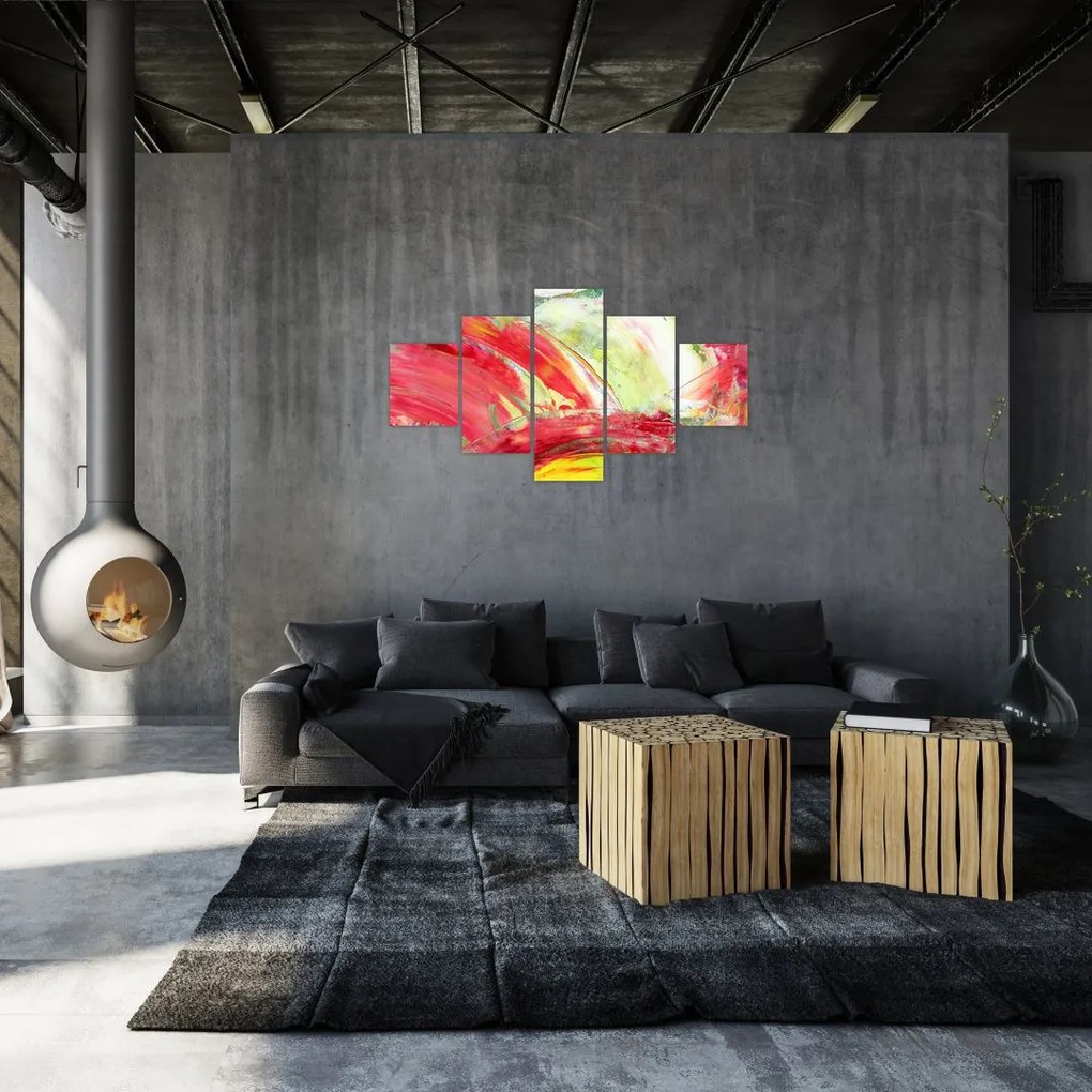 Obraz abstrakcji - malarstwo (125x70 cm)