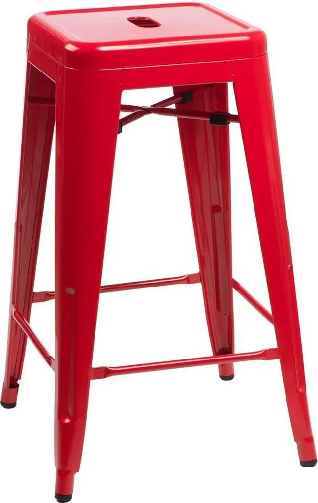 Czerwony wysoki taboret do wyspy kuchennej - M6-R12