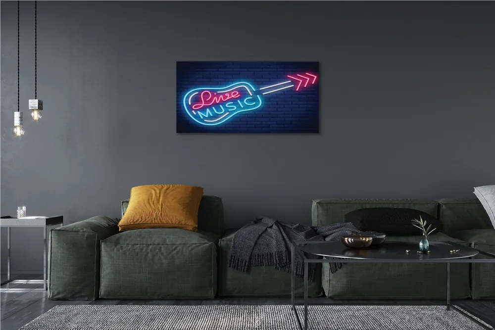 Obraz na płótnie Muzyczny Blask Neonów