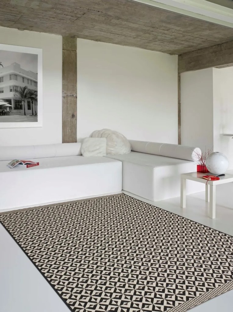 Dywan Modern Geometric black/beige 120x170cm