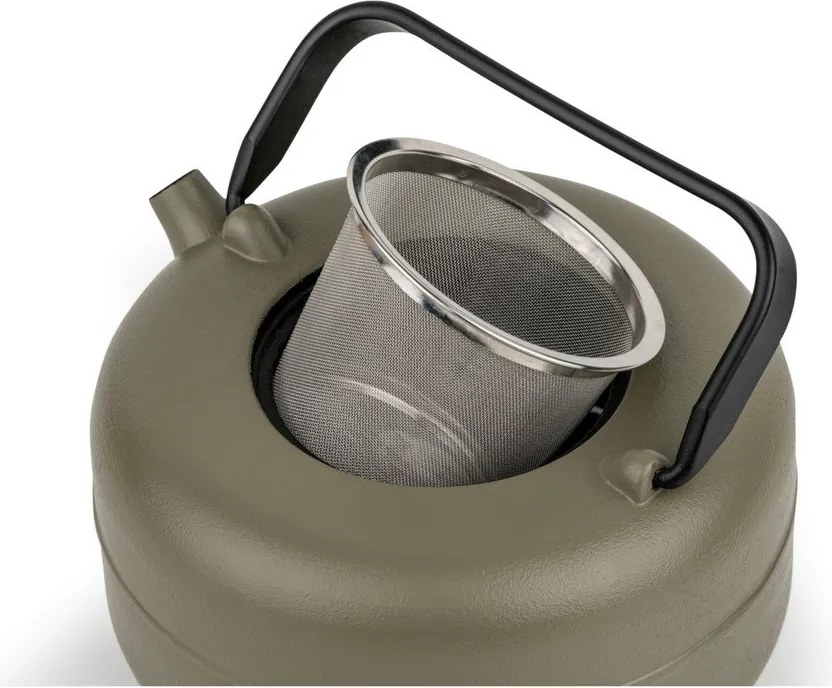 Żeliwny dzbanek do herbaty z sitkiem w kolorze khaki 750 ml Henan – Bredemeijer