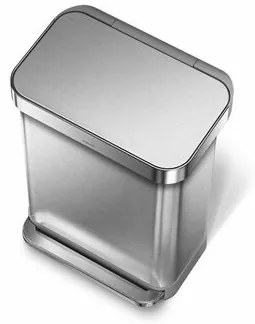 Simplehuman Kosz na śmieci z pedałem 55 l, srebrny, 55 l