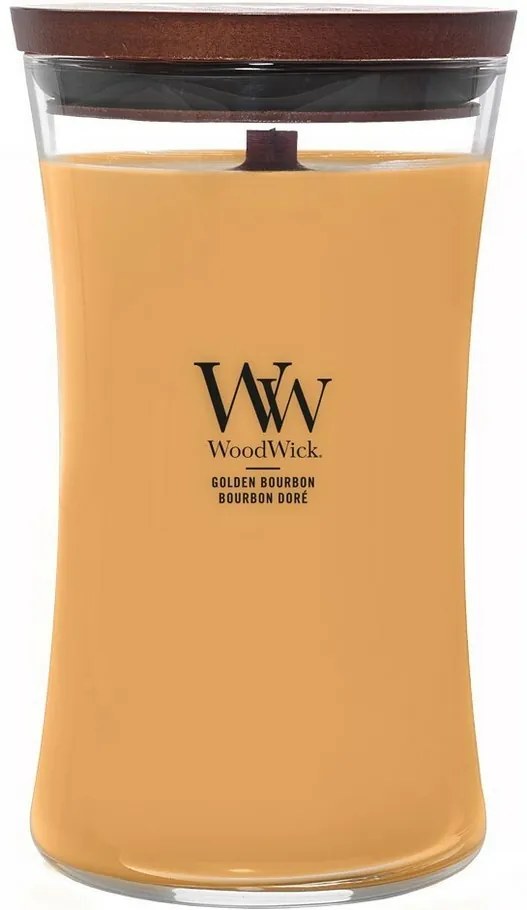 WoodWick Świeca zapachowa w dużym wazonie GoldenBourbon, 609 g