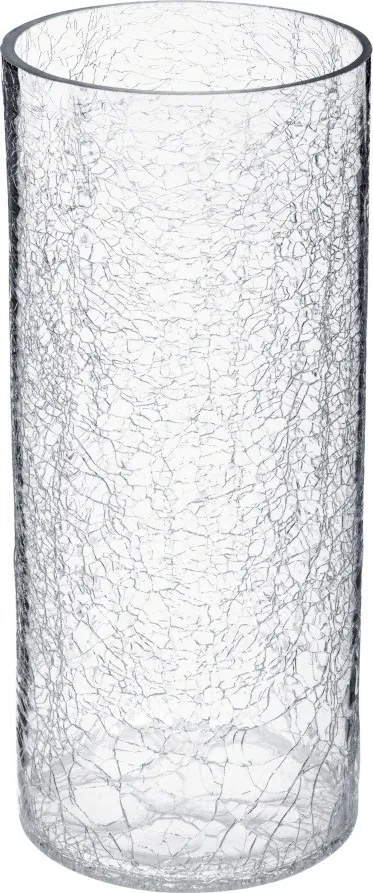 Wazon szklany, efekt mrożonego szkła, 30 cm