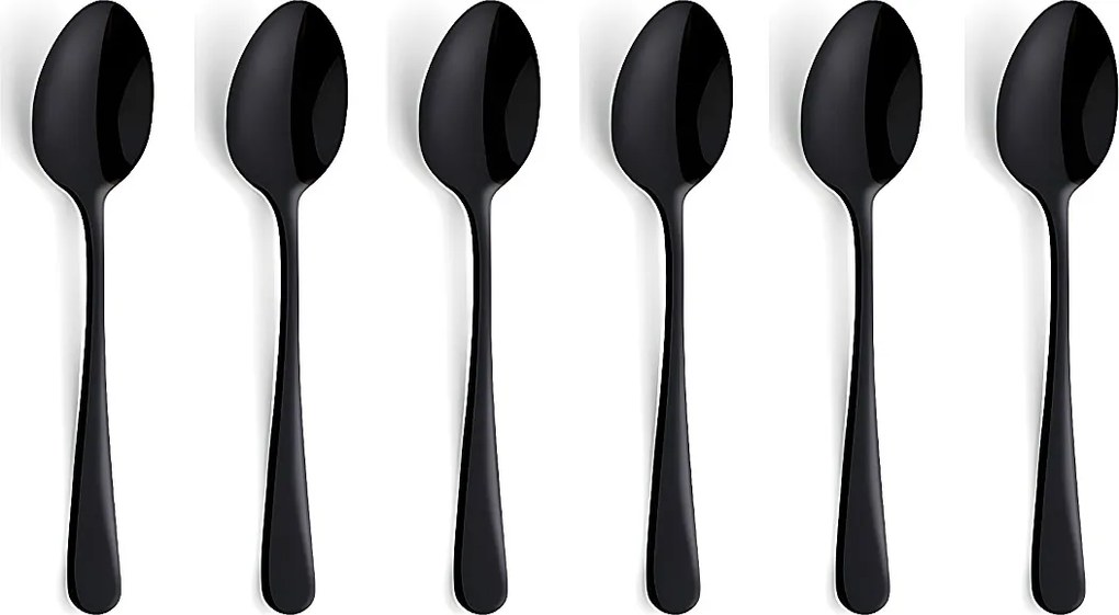 Zestaw 6 łyżeczek do espresso Austin ze stali nierdzewnej z matową powłoką PVD w kolorze czarnym