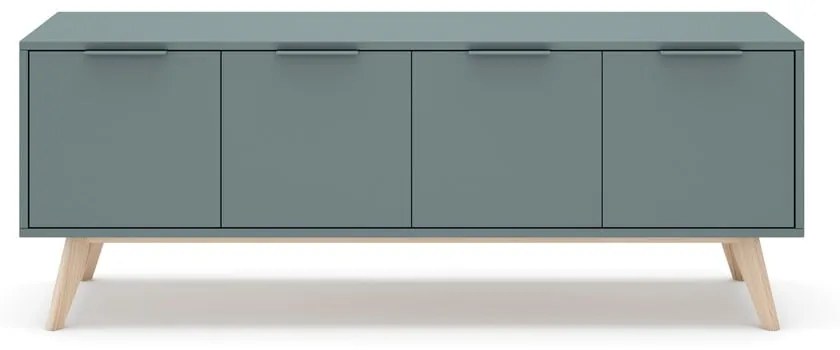 Szarozielona szafka pod TV 140x53x40 cm Pisco – Marckeric