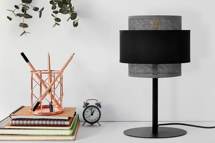 Lampka nocna stołowa z podwójnym abażurem - 10X A709 W4-H44