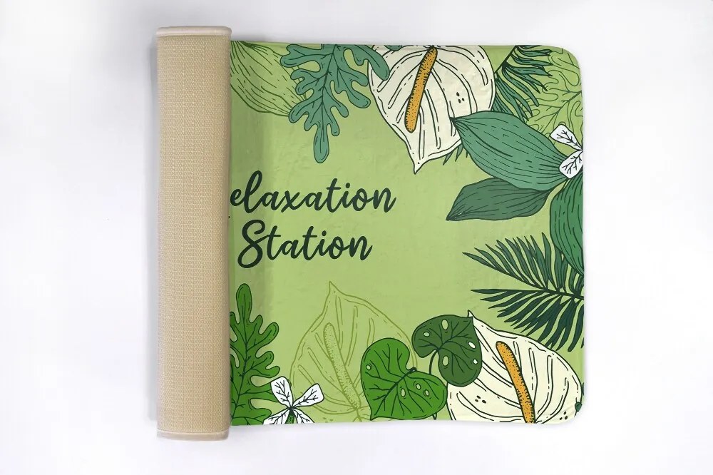 Dywanik antypoślizgowy do łazienki Dywanik antypoślizgowy do łazienki Zielony Liście