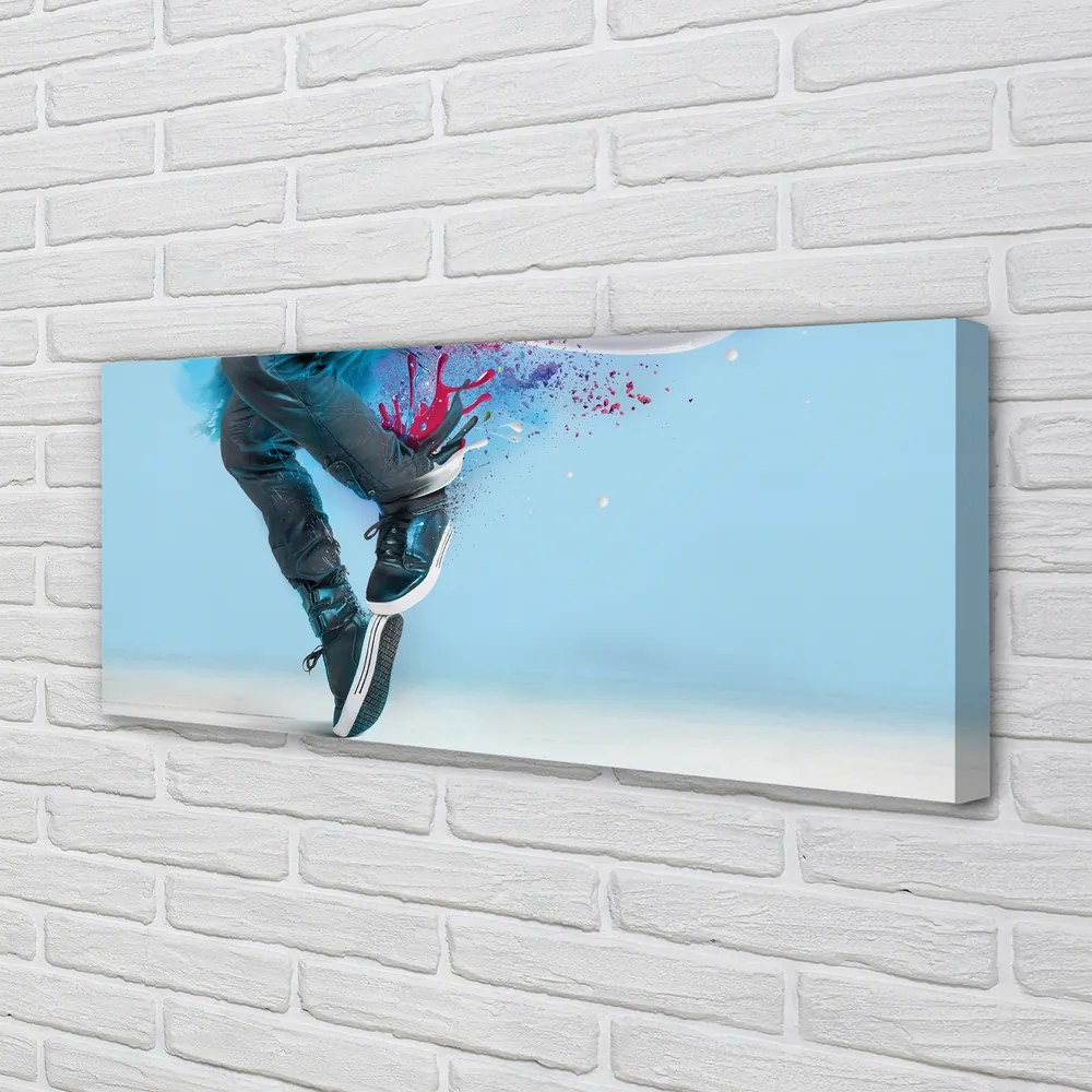 Obraz drukowany na płótnie Nogi w Kolorowe Ciapki