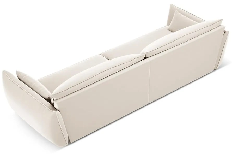 Beżowa aksamitna sofa 248 cm Vanda – Mazzini Sofas