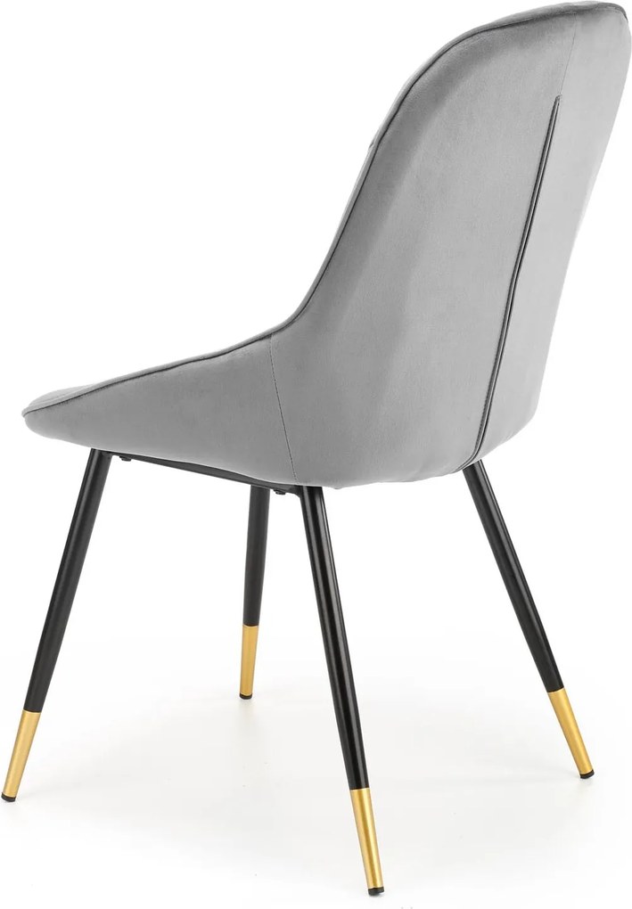 Tapicerowane krzesło glamour z poduszką na siedzisku K437