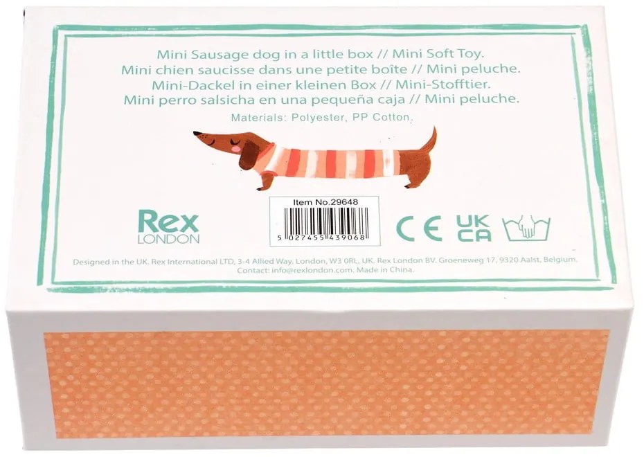 Zabawka pluszowa Mini Sausage Dog in a Little Box – Rex London