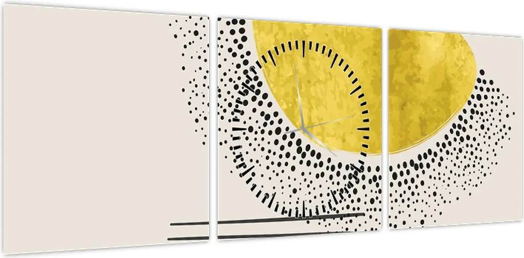 Obraz - Abstrakcyjny obraz plaży N⁰2 (z zegarem) (90x30 cm)