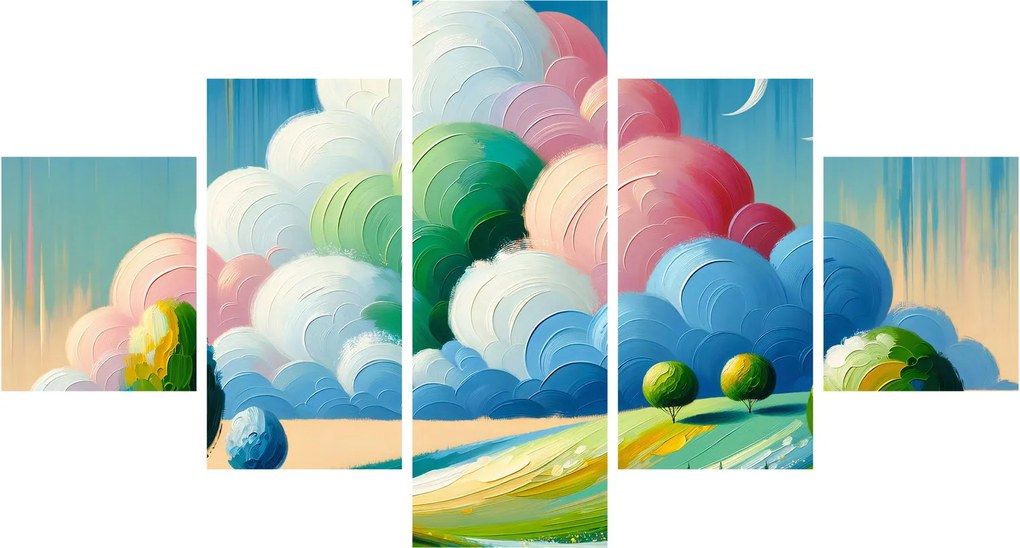 Obraz - Krajobraz z chmurą (125x70 cm)