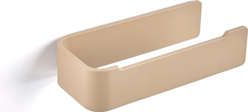 Beżowy ścienny metalowy uchwyt na papier toaletowy Ume – Zone
