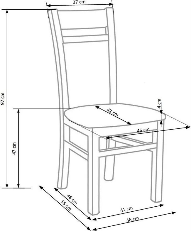 Klasyczne drewniane krzesło Gerard 2 dąb sonoma