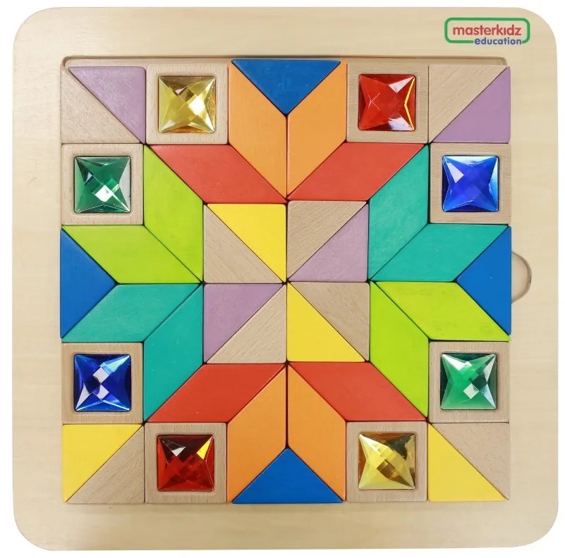 Masterkidz układanka mozaika nauka kolorów i kształtów tangram montessori