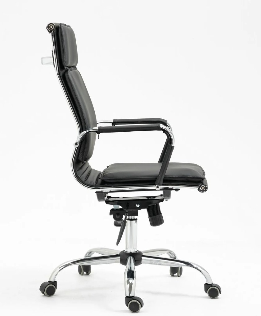 Nowoczesny czarny fotel biurowy Mantus