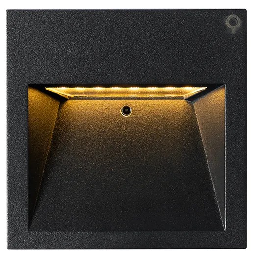 Zewnetrzna Nowoczesna lampa ścienna czarna z wbudowanym LED - Gem 2 Nowoczesny Oswietlenie zewnetrzne