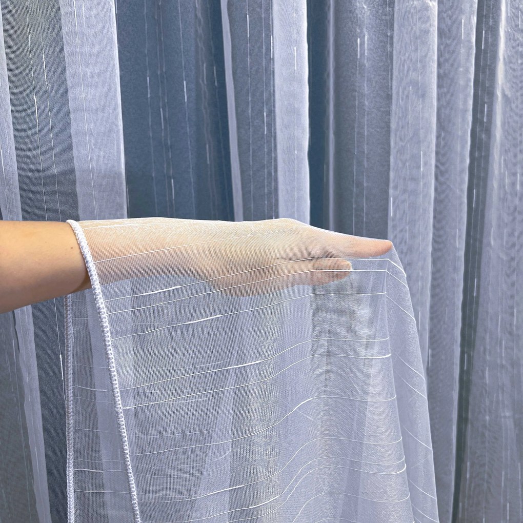 Firana Zapałka z ołowianką transparentna subtelna wys. 330 cm