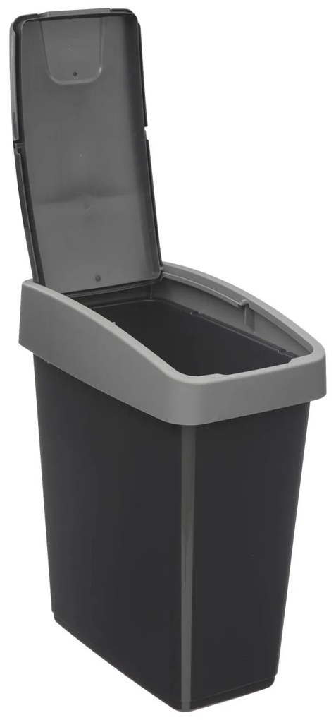 Kosz na śmieci z plastiku z recyklingu, 45 l
