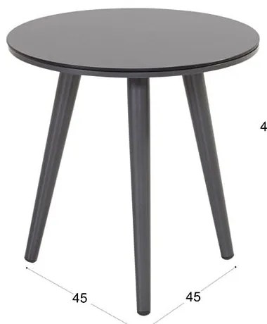 Ciemnoszary stolik ogrodowy Hartman Sophie, ø 45 cm