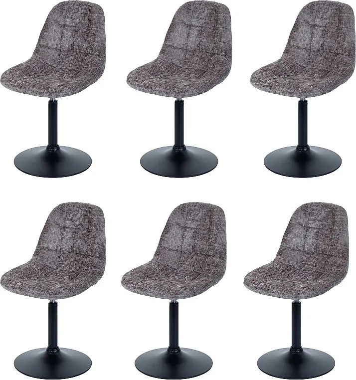 Krzesło do jadalni MCW-A60 (zestaw 6 sztuk),  brązowe