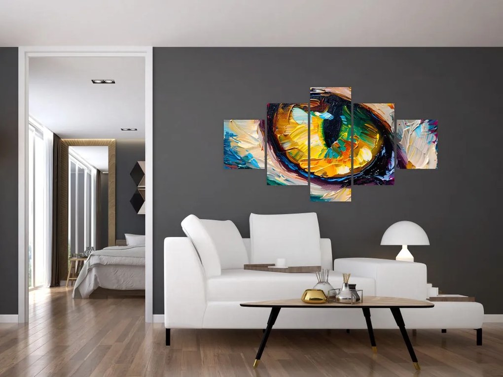 Obraz - Malowanie kocim okiem (125x70 cm)