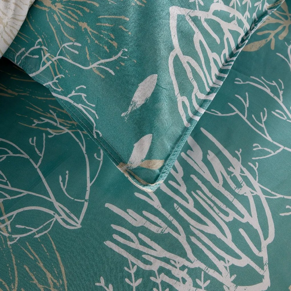 Pościel bawełniana 220 x 240 cm AIRY DAWN, wzór roślinny