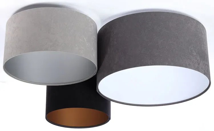 Welurowa plafoniada z 3 abażurami R7-F62