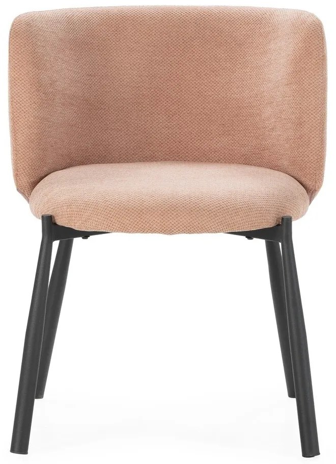 Brzoskwiniowe tapicerowane fotele jadalniane zestaw 2 szt. Ginny – MOME