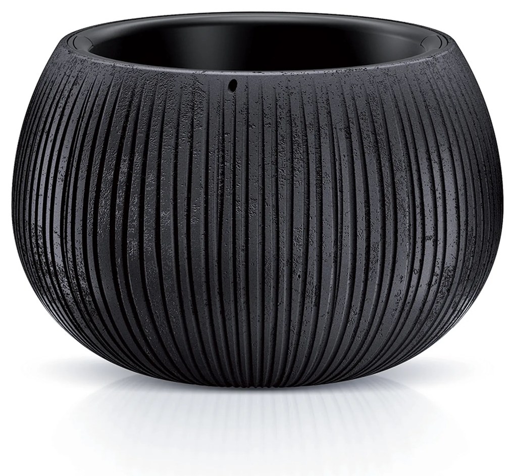 Donica ogrodowa Beton Bowl 29 cm czarny PROSPERPLAST