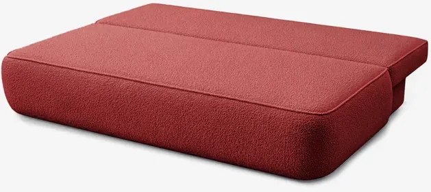 Sofa z Funkcją Spania ARVETO Bordo Boucle Nowoczesna