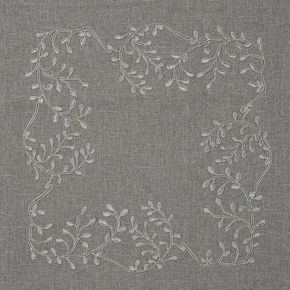 Poszewka dekoracyjna LEAFY LACE 40x40 cm, szara