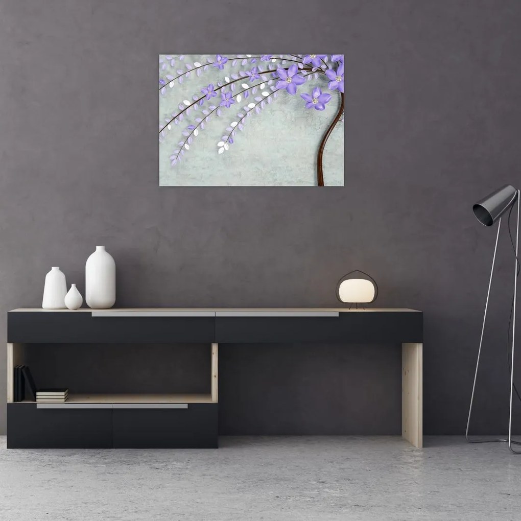 Obraz - Fioletowy deszcz (70x50 cm)