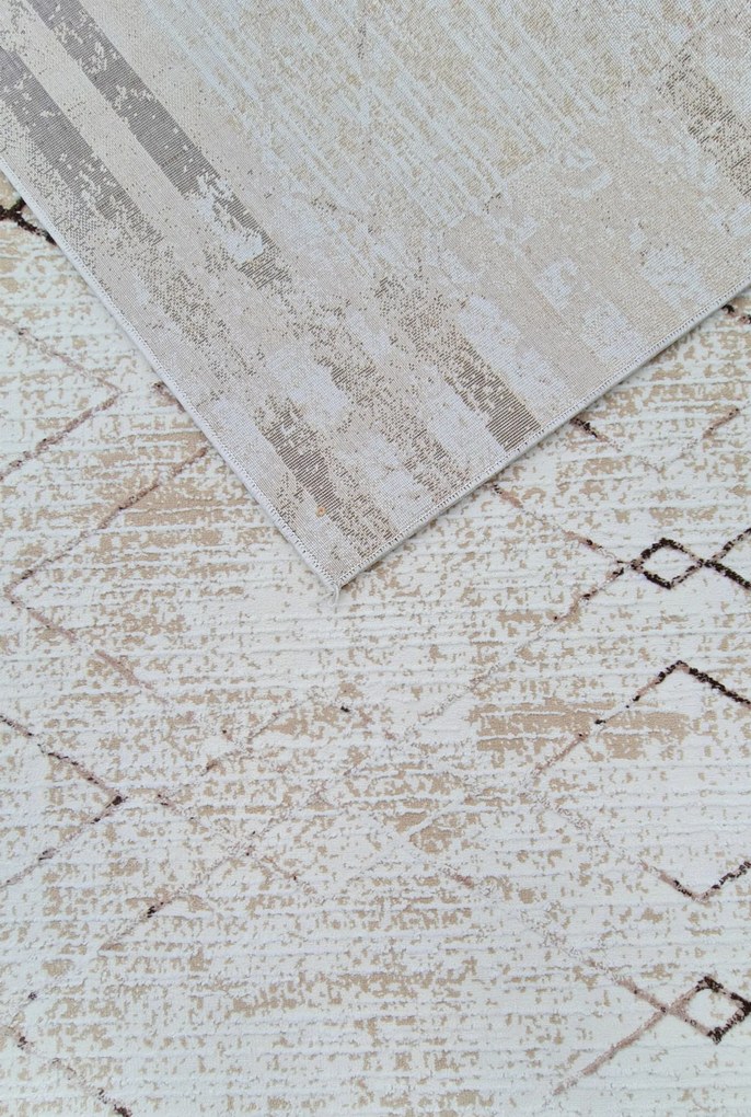 Dywan klasyczny Piero romby beżowy 80 cm x 150 cm