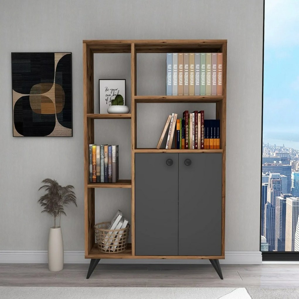 Biblioteka Meldan Anthracite and Walnut