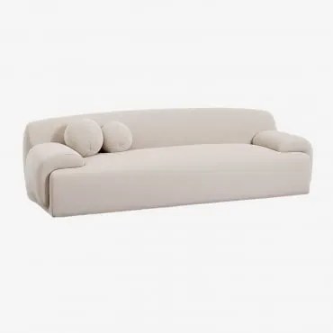 Sofa Trzyosobowa Tapicerowana Shirina Szenila Beż Tapioka - Sklum