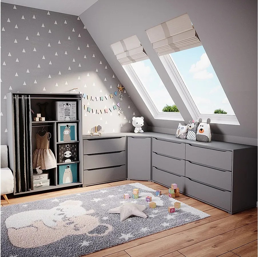 Szafa szary 100x50x146.6 doros