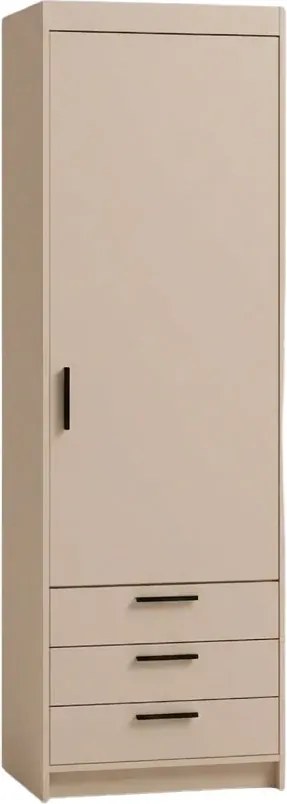 Kaszmirowa szafa jednodrzwiowa z 3 szufladami M0-B43