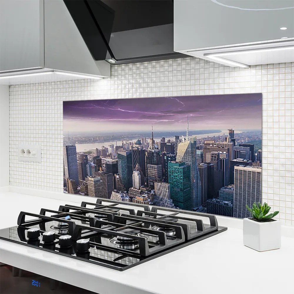 Panel Szklany Panorama Nowoczesnej Metropolii