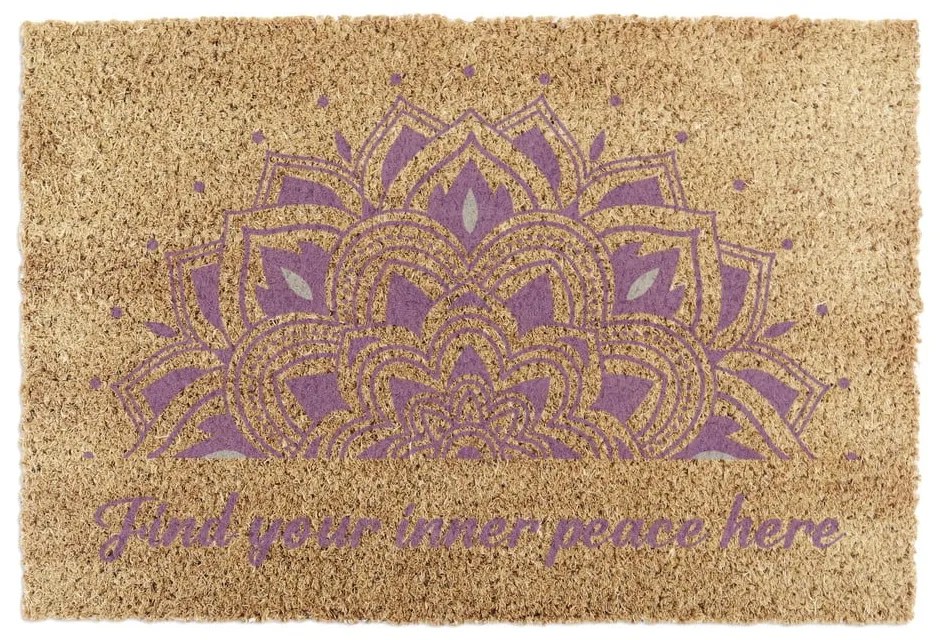 Wycieraczka z włókna kokosowego 40x60 cm Find Your Inner Peace – Artsy Doormats