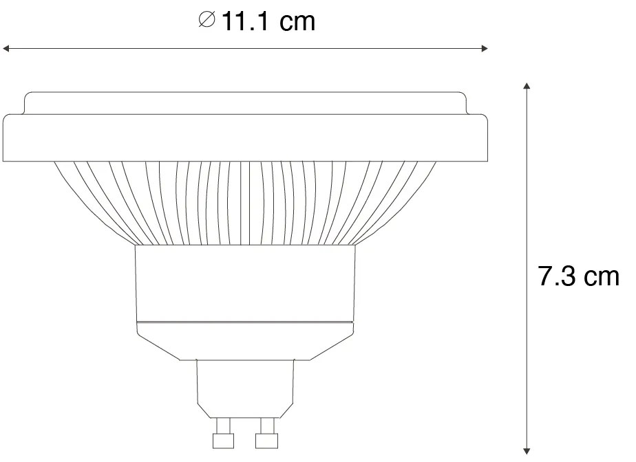 Żarówka LED GU10 ściemnialna 111mm 10.5W 770 lm 3000K