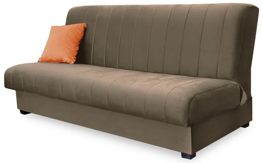 Sofa z Funkcją Spania SIGMA Rozkładana Wersalka Dwuosobowa Beżowa Nowoczesna do Salonu