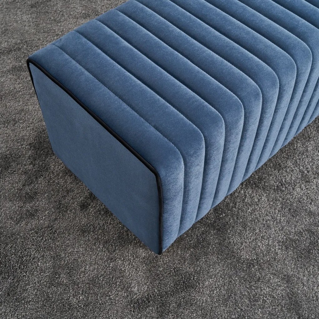 Stołek Mabel Pouf Niebieski