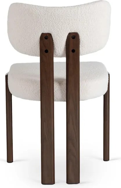 Zestaw Stół Rozkładany Ceramiczny LIZBONA 160-200 cm Biały Marmur/Orzech i 4 Krzesła Tapicerowane GRENADA Kremowe