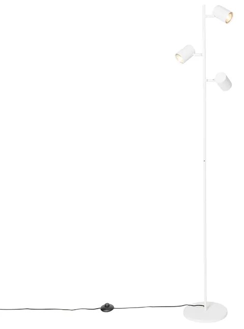 Nowoczesna lampa podłogowa biała 3-światłowa - Jeana Nowoczesny Oswietlenie wewnetrzne