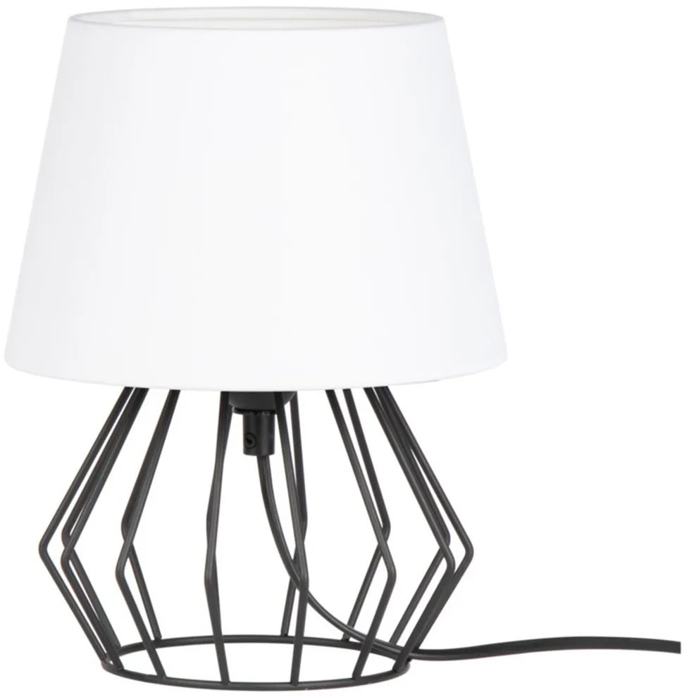 Spot-Light 7667104 - Lampa stołowa MANGOO 1xE27/40W/230V biało-czarna