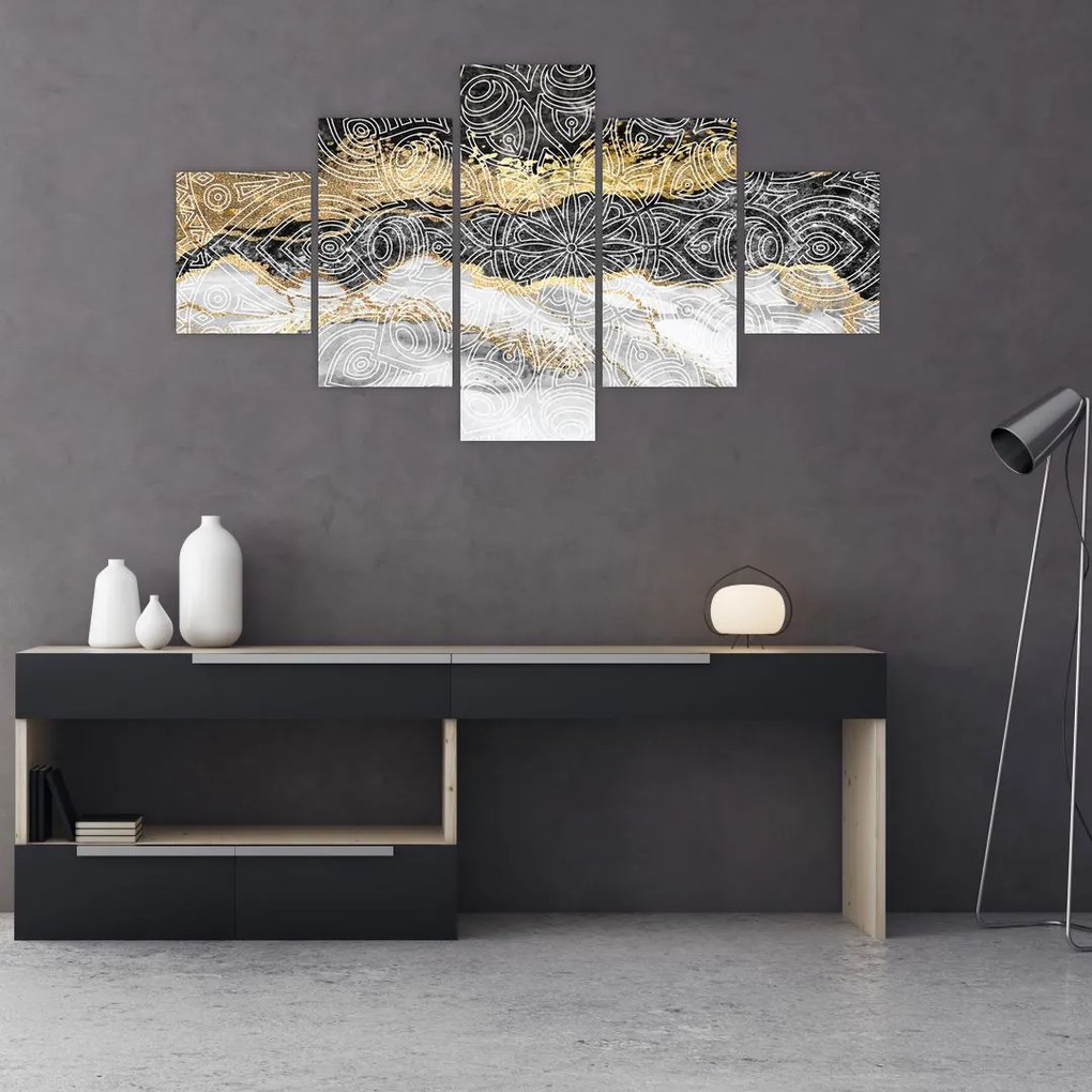 Obraz - Mandala w marmurze (125x70 cm)